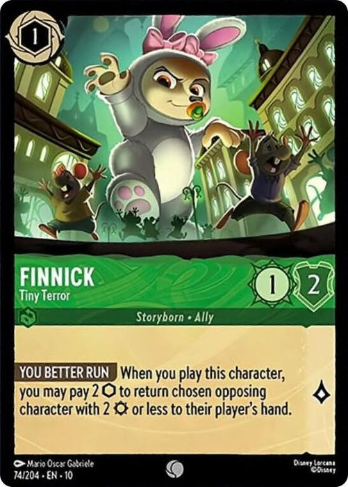Image for Finnick - Tiny Terror (74/204) [Whispers in the Well] - Disney Lorcana