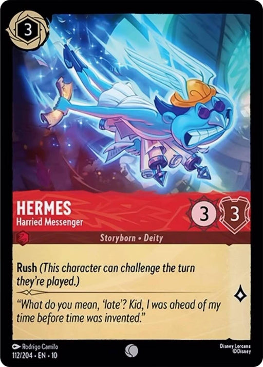 Image for Hermes - Harried Messenger (112/204) [Whispers in the Well] - Disney Lorcana