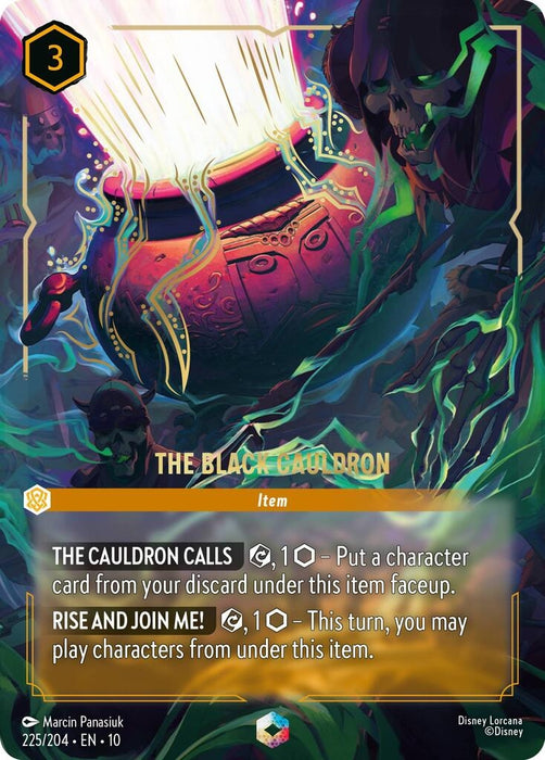 Image for The Black Cauldron (Enchanted) (225/204) [Whispers in the Well] - Disney Lorcana