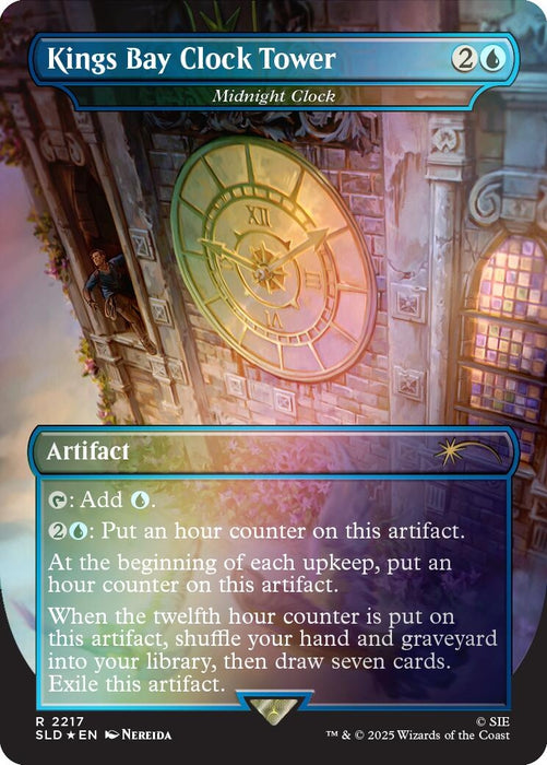 Image for Kings Bay Clock Tower - Midnight Clock (Rainbow Foil) (2217) - Magic: The Gathering