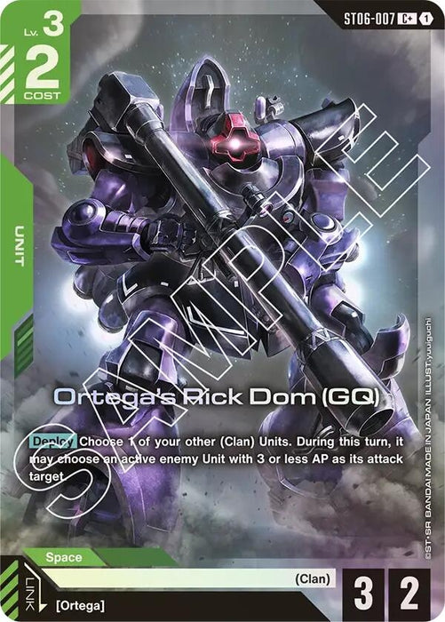 Image for Ortega's Rick Dom (GQ) (C+) (ST06-007) [Starter Deck 06: Clan Unity] - Gundam Card Game