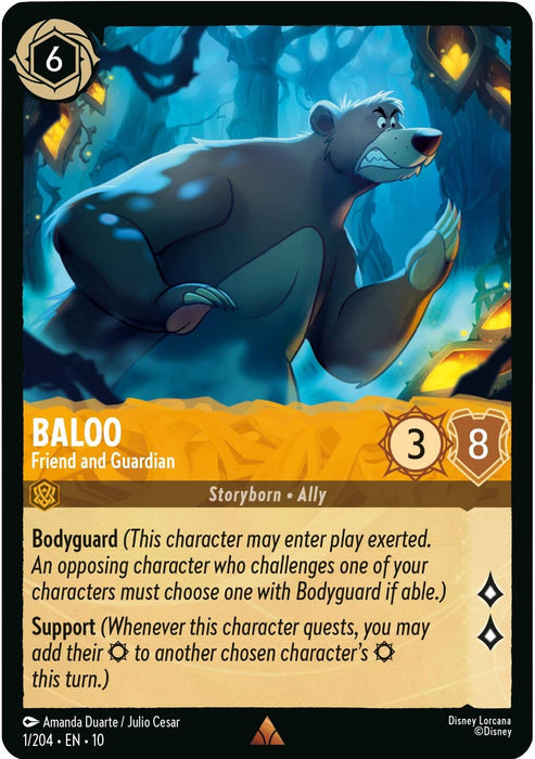 Image for Baloo - Friend and Guardian (1/204) [Whispers in the Well] - Disney Lorcana
