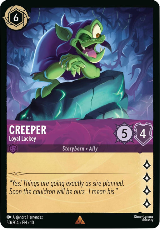 Image for Creeper - Loyal Lackey (50/204) [Whispers in the Well] - Disney Lorcana