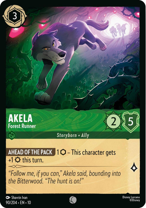 Image for Akela - Forest Runner (90/204) [Whispers in the Well] - Disney Lorcana