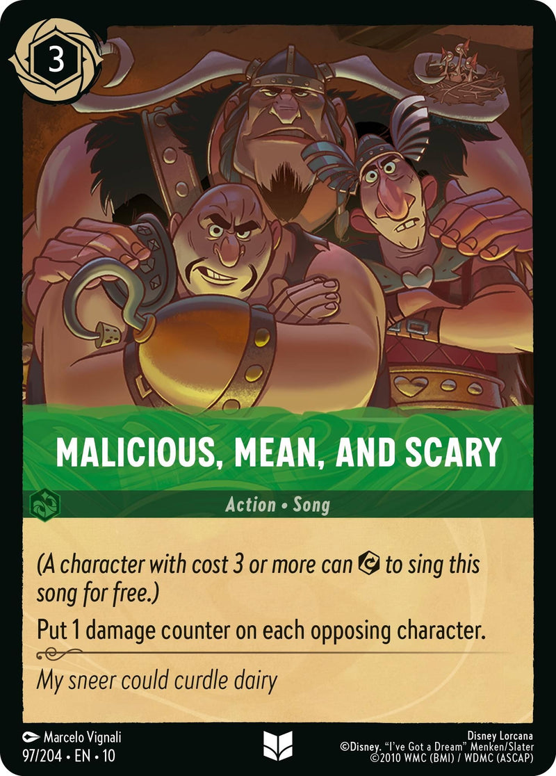 Image for Malicious, Mean, and Scary (97/204) [Whispers in the Well] - Disney Lorcana