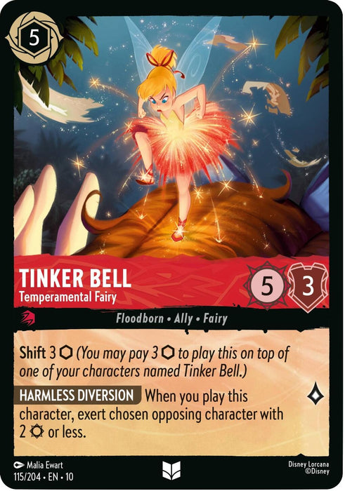 Image for Tinker Bell - Temperamental Fairy (115/204) [Whispers in the Well] - Disney Lorcana