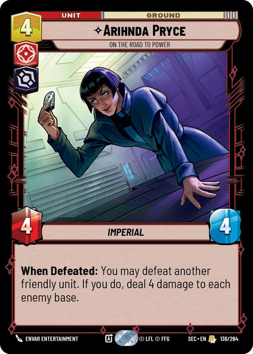 Image for Arihnda Pryce - On the Road to Power (136/264) [Secrets of Power] - Star Wars: Unlimited