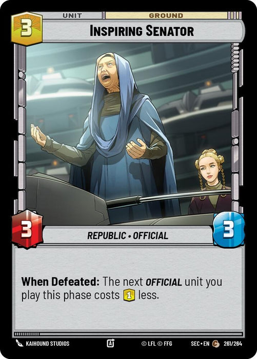 Image for Inspiring Senator (261/264) [Secrets of Power] - Star Wars: Unlimited