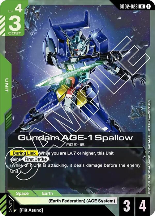 Image for Gundam AGE-1 Spallow (GD02-023) [Dual Impact] - Gundam Card Game