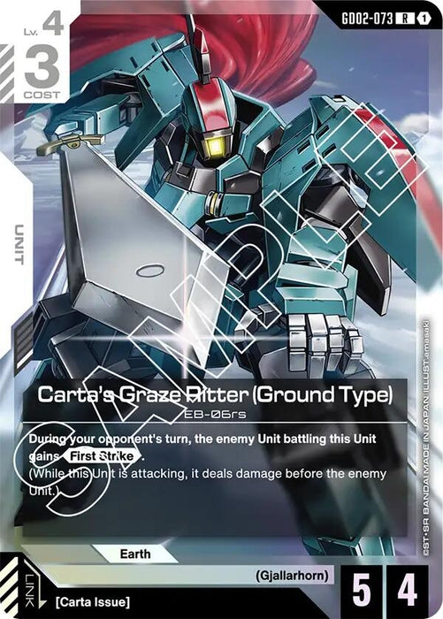 Image for Carta's Graze Ritter (Ground Type) (GD02-073) [Dual Impact] - Gundam Card Game