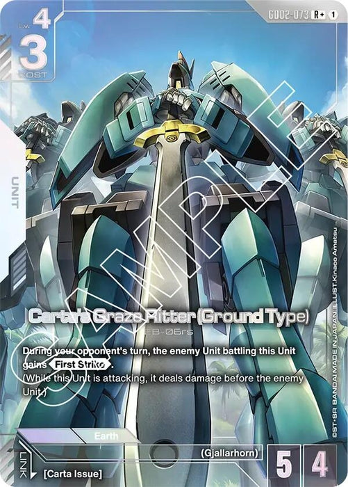 Image for Carta's Graze Ritter (Ground Type) (R+) (GD02-073) [Dual Impact] - Gundam Card Game
