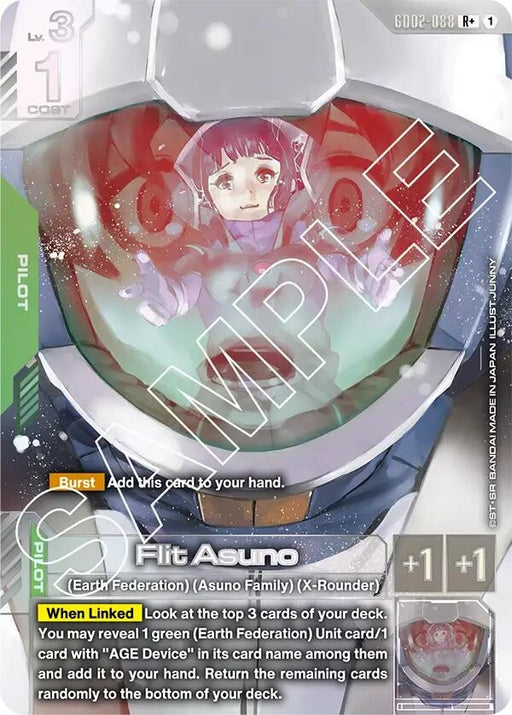 Image for Flit Asuno (R+) (GD02-088) [Dual Impact] - Gundam Card Game