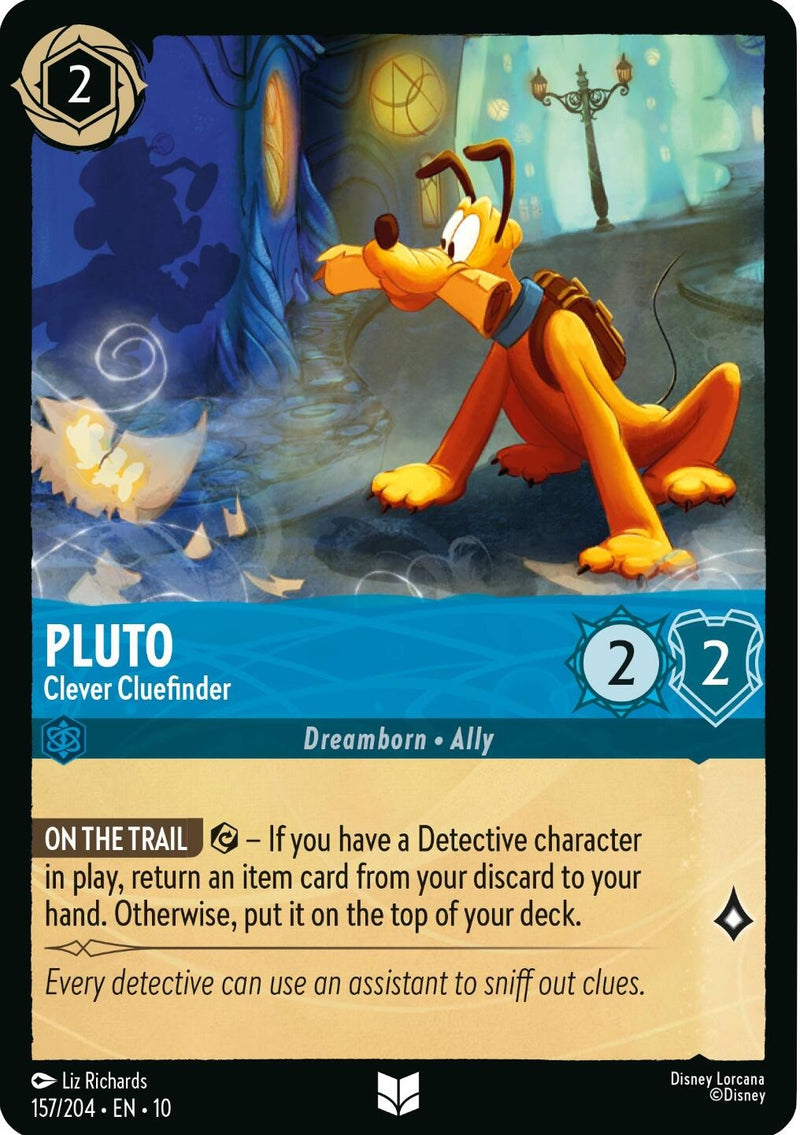 Image for Pluto - Clever Cluefinder (157/204) [Whispers in the Well] - Disney Lorcana