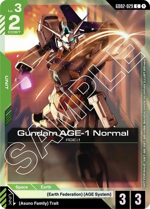 Image for Gundam AGE-1 Normal (Store Tournament Participant Pack 02) (GD02-029) [Gundam Promotional Cards] - Gundam Card Game