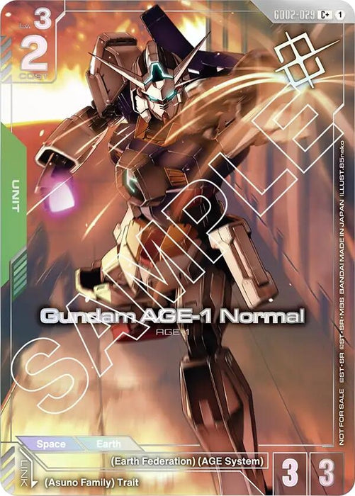 Image for Gundam AGE-1 Normal (Store Tournament Winner Pack 02) (GD02-029) [Gundam Promotional Cards] - Gundam Card Game