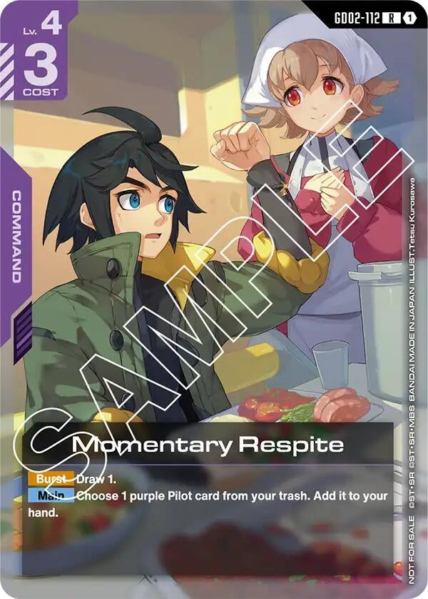 Image for Momentary Respite (Store Tournament Participant Pack 02) (GD02-112) [Gundam Promotional Cards] - Gundam Card Game