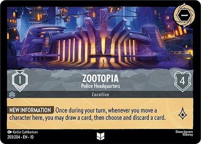 Image for Zootopia - Police Headquarters (203/204) [Whispers in the Well] - Disney Lorcana