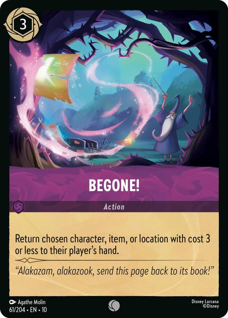 Image for Begone! (61/204) [Whispers in the Well] - Disney Lorcana