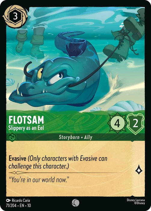 Image for Flotsam - Slippery as an Eel (71/204) [Whispers in the Well] - Disney Lorcana