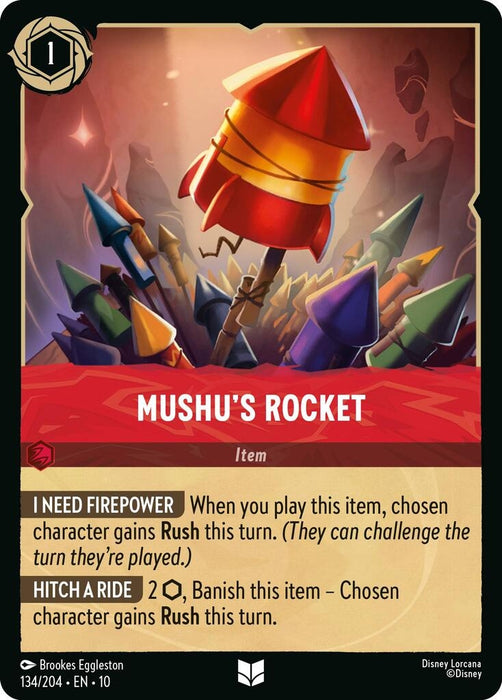 Image for Mushu's Rocket (134/204) [Whispers in the Well] - Disney Lorcana