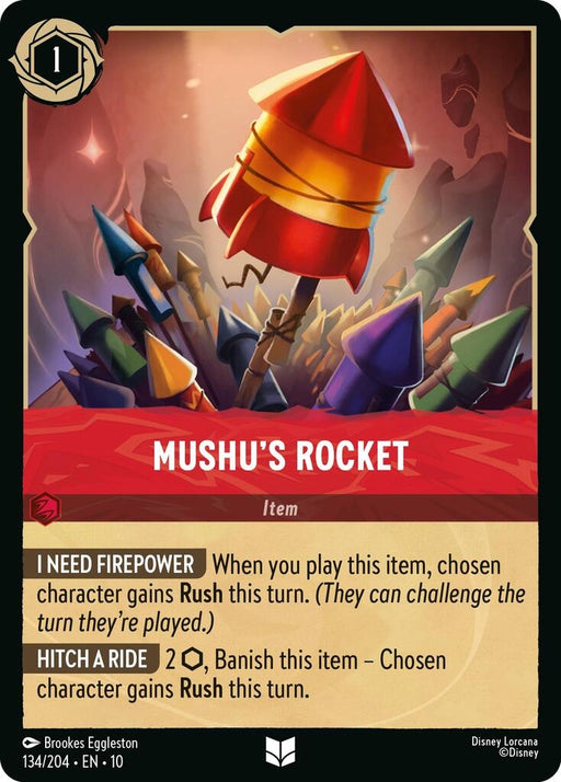 Image for Mushu's Rocket (134/204) [Whispers in the Well] - Disney Lorcana