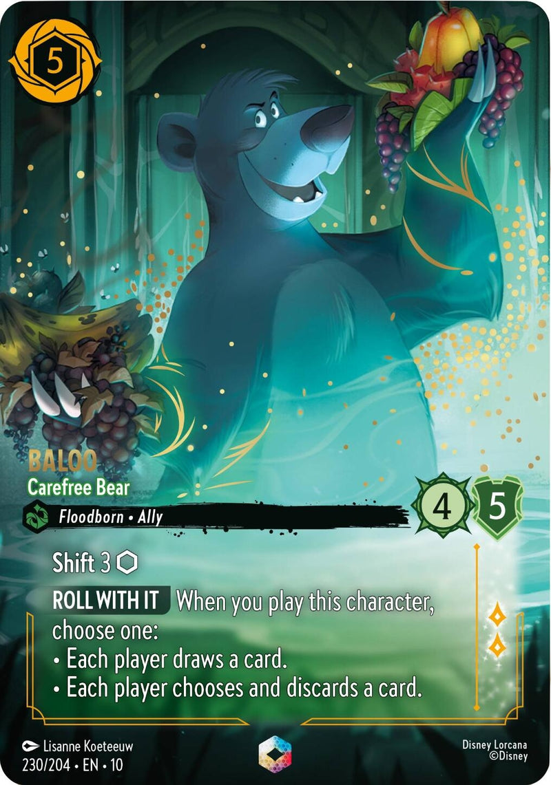 Image for Baloo - Carefree Bear (Enchanted) (230/204) [Whispers in the Well] - Disney Lorcana