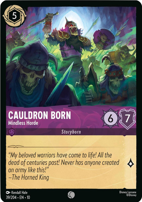 Image for Cauldron Born - Mindless Horde (39/204) [Whispers in the Well] - Disney Lorcana