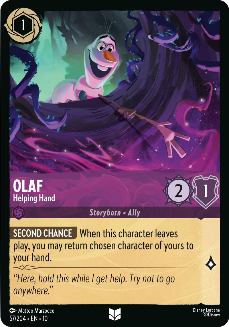 Image for Olaf - Helping Hand (57/204) [Whispers in the Well] - Disney Lorcana