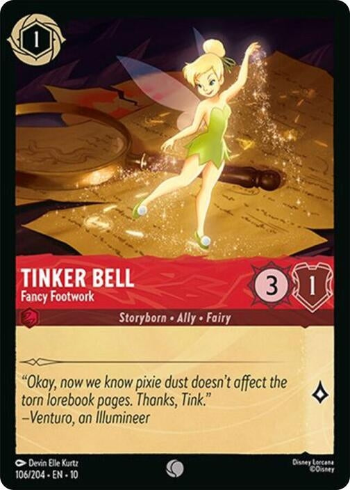 Image for Tinker Bell - Fancy Footwork (106/204) [Whispers in the Well] - Disney Lorcana