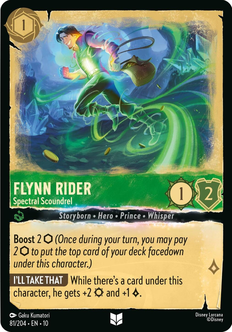 Image for Flynn Rider - Spectral Scoundrel (81/204) [Whispers in the Well] - Disney Lorcana