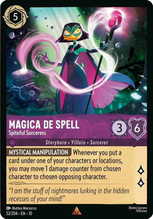 Image for Magica De Spell - Spiteful Sorceress (52/204) [Whispers in the Well] - Disney Lorcana
