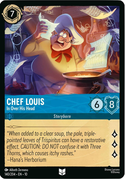 Image for Chef Louis - In Over His Head (140/204) [Whispers in the Well] - Disney Lorcana