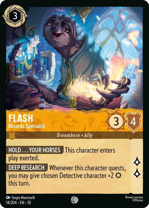 Image for Flash - Records Specialist (14/204) [Whispers in the Well] - Disney Lorcana