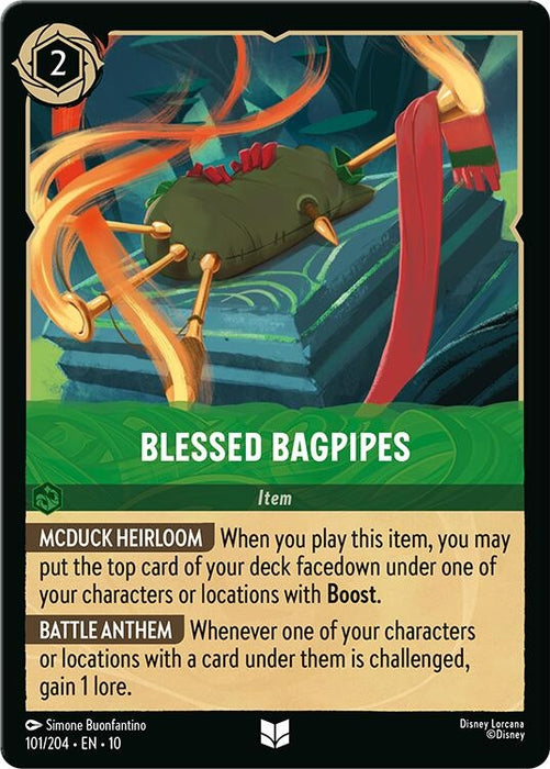 Image for Blessed Bagpipes (101/204) [Whispers in the Well] - Disney Lorcana