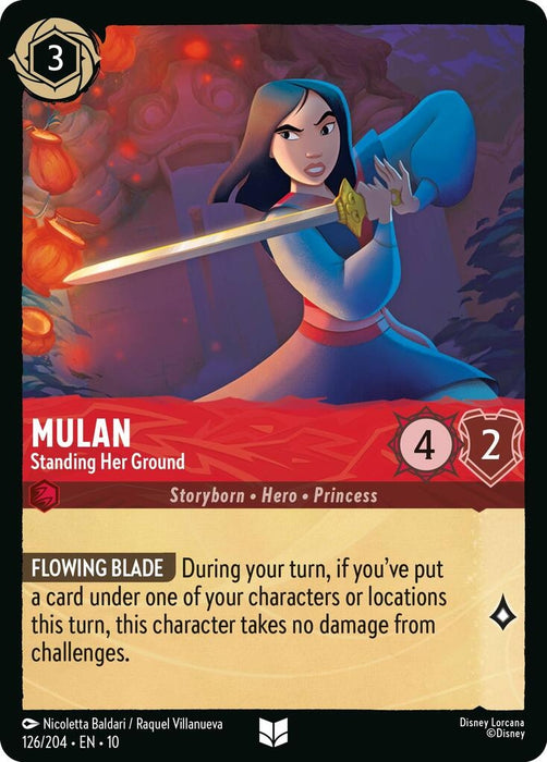 Image for Mulan - Standing Her Ground (126/204) [Whispers in the Well] - Disney Lorcana