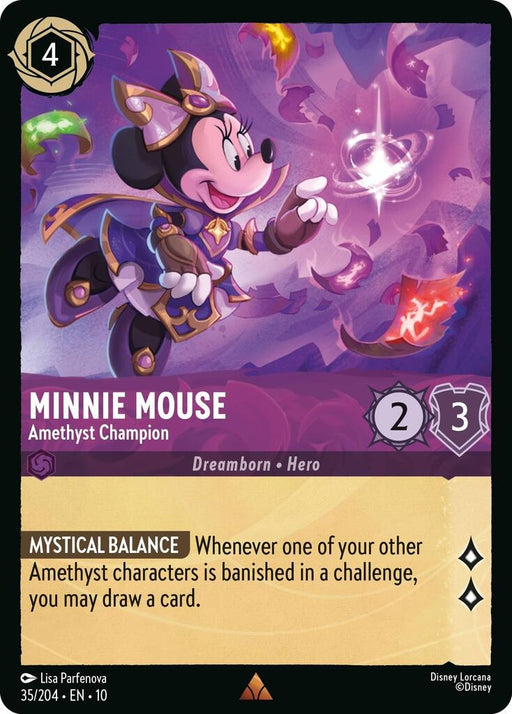 Image for Minnie Mouse - Amethyst Champion (35/204) [Whispers in the Well] - Disney Lorcana