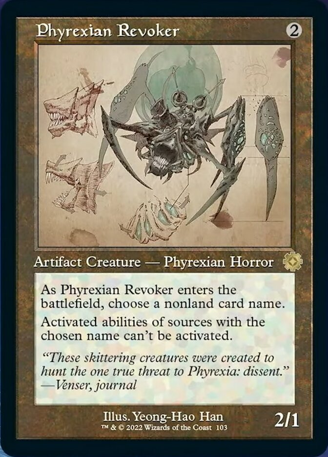 Phyrexian Revoker (Schematic) (103) [The Brothers' War: Retro Frame Artifacts]