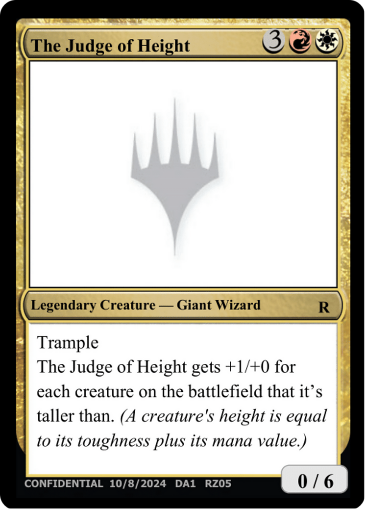 The Judge of Height [Un-Known Event Playtest Cards]