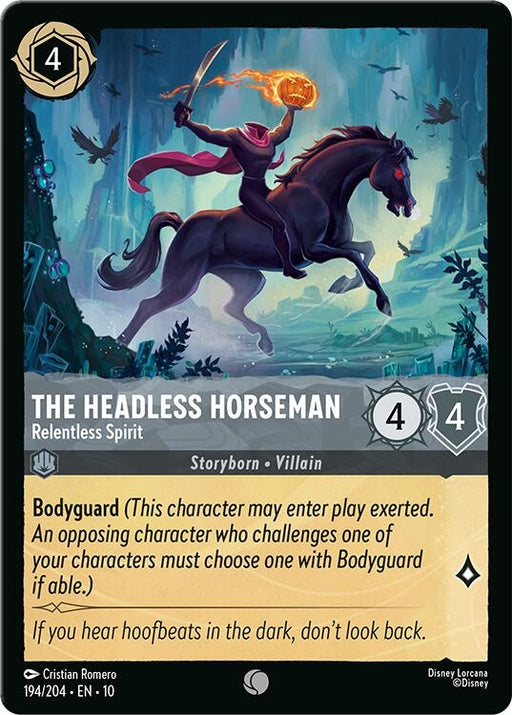 Image for The Headless Horseman - Relentless Spirit (194/204) [Whispers in the Well] - Disney Lorcana