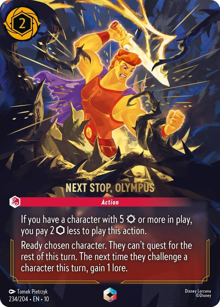 Image for Next Stop, Olympus (Enchanted) (234/204) [Whispers in the Well] - Disney Lorcana