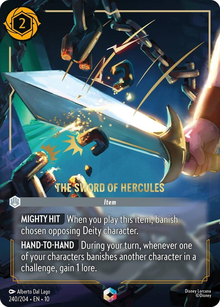 Image for The Sword of Hercules (Enchanted) (240/204) [Whispers in the Well] - Disney Lorcana