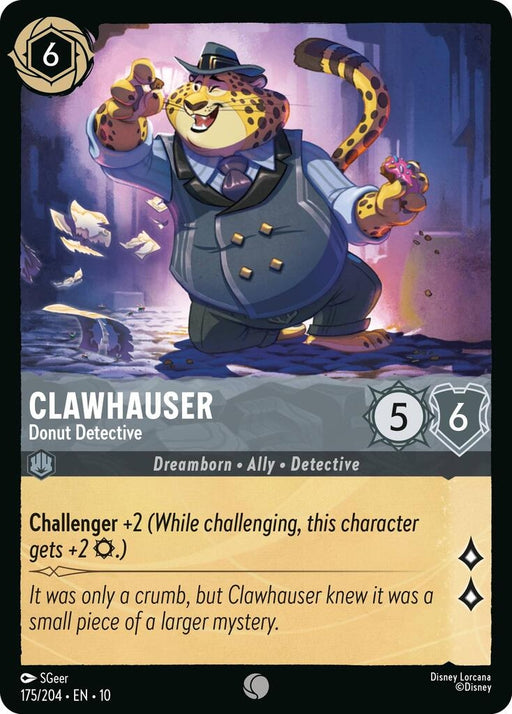 Image for Clawhauser - Donut Detective (175/204) [Whispers in the Well] - Disney Lorcana