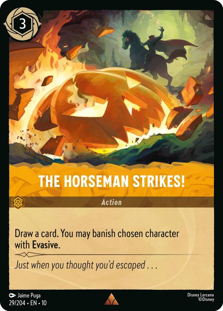 Image for The Horseman Strikes! (29/204) [Whispers in the Well] - Disney Lorcana