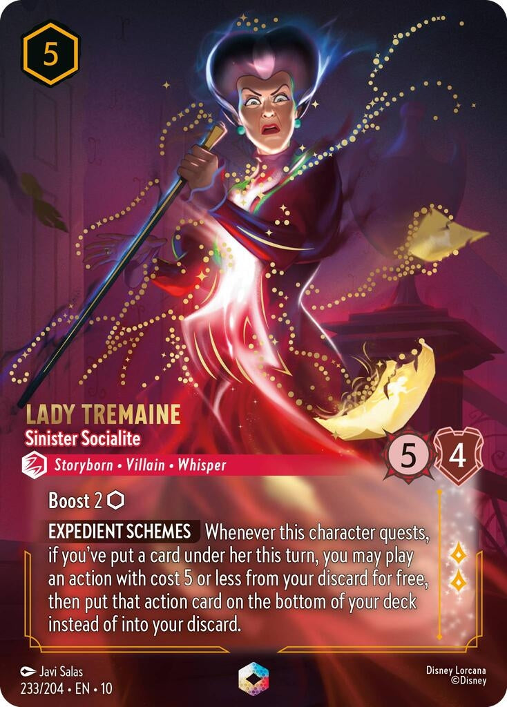 Image for Lady Tremaine - Sinister Socialite (Enchanted) (233/204) [Whispers in the Well] - Disney Lorcana