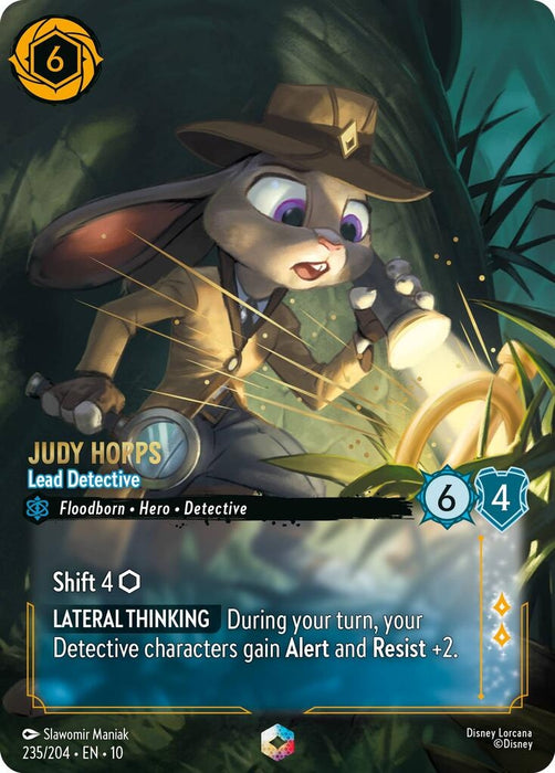 Image for Judy Hopps - Lead Detective (Enchanted) (235/204) [Whispers in the Well] - Disney Lorcana