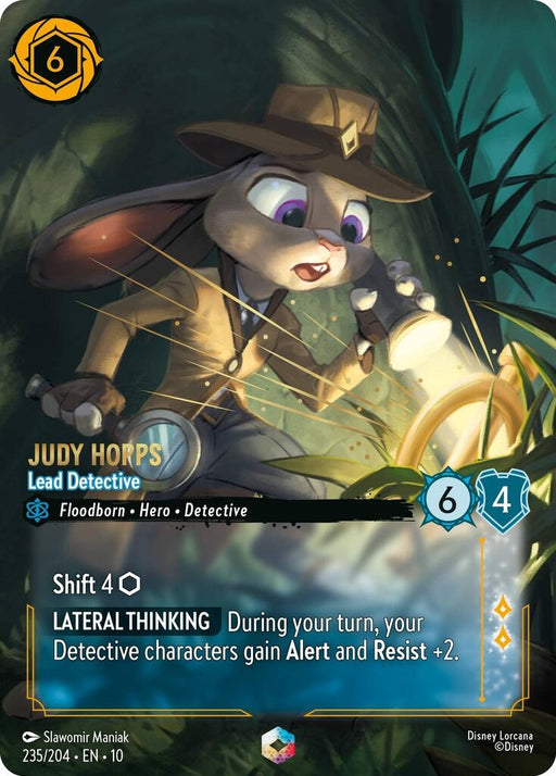 Image for Judy Hopps - Lead Detective (Enchanted) (235/204) [Whispers in the Well] - Disney Lorcana