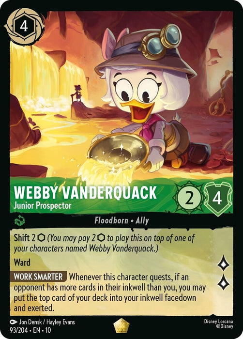 Image for Webby Vanderquack - Junior Prospector (93/204) [Whispers in the Well] - Disney Lorcana