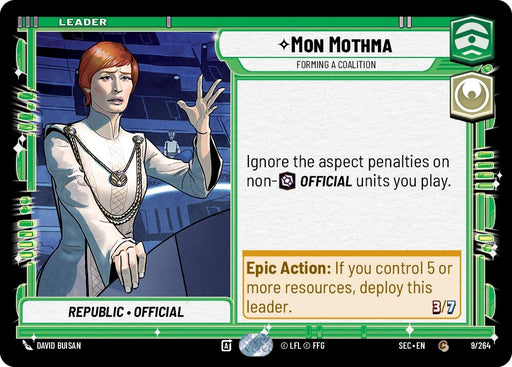 Image for Mon Mothma - Forming a Coalition (9/264) [Secrets of Power] - Star Wars: Unlimited