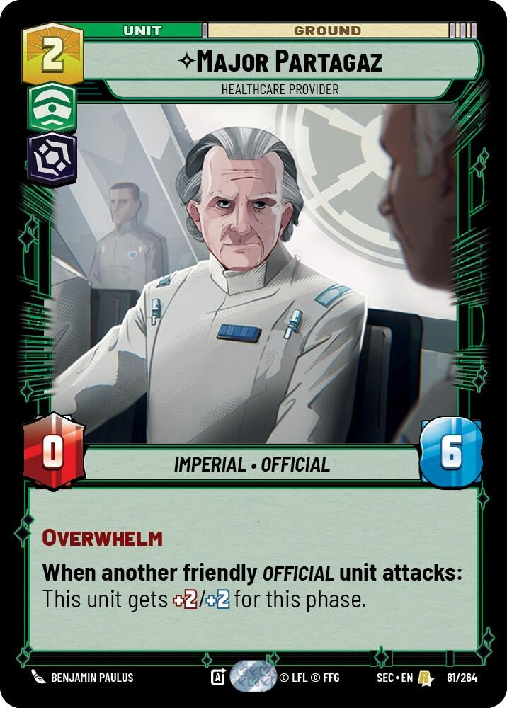 Image for Major Partagaz - Healthcare Provider (81/264) [Secrets of Power] - Star Wars: Unlimited