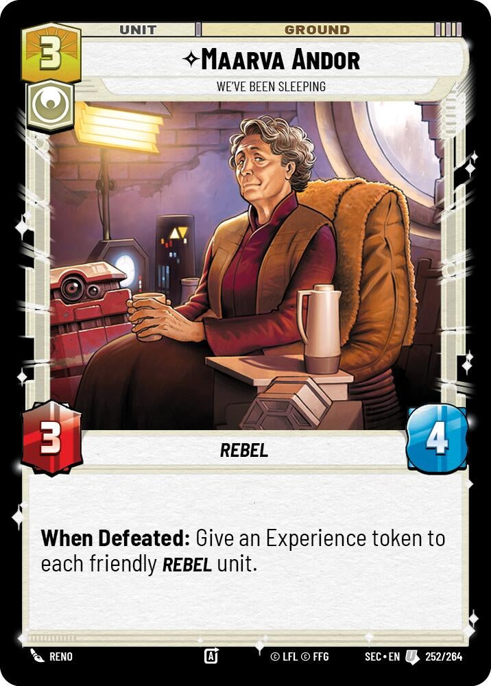 Image for Maarva Andor - We've Been Sleeping (252/264) [Secrets of Power] - Star Wars: Unlimited
